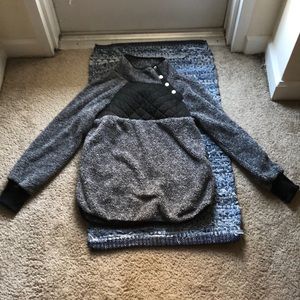 Quilted/fluffy Sherpa pullover
